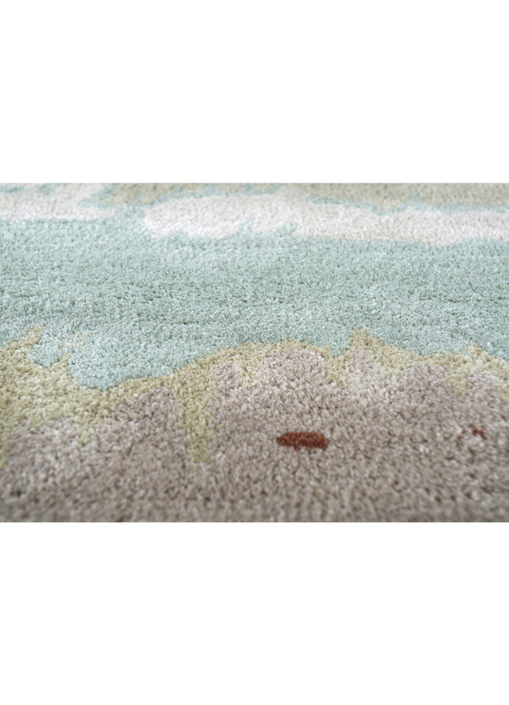 genesis blue wool and viscose hand tufted Rug - CloseUp genesis blue wool and viscose hand tufted Rug - CloseUp